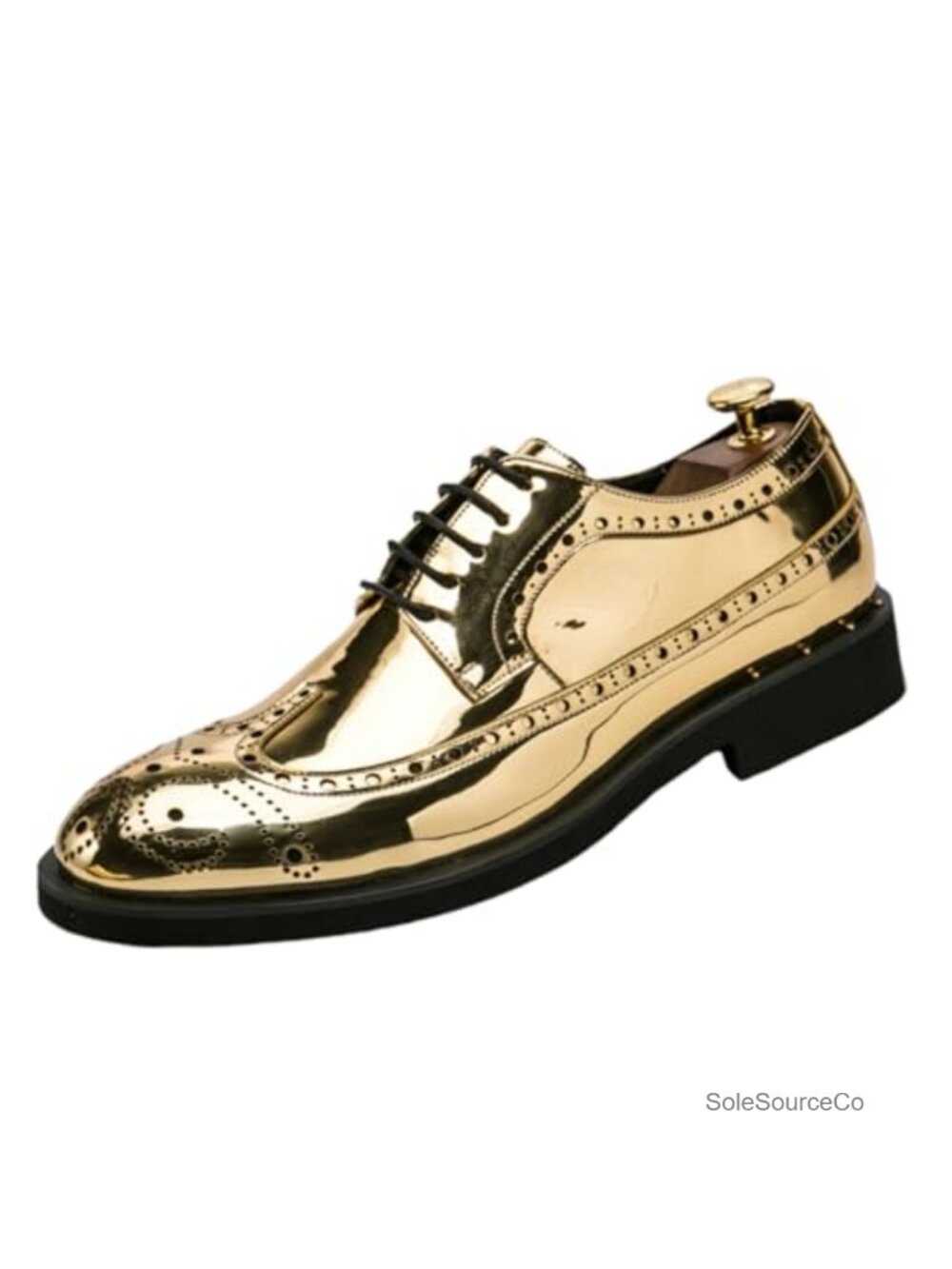 Men's Patent Leather Wingtip Brogue Oxford Dress Shoes Lace Up Formal Tuxedo